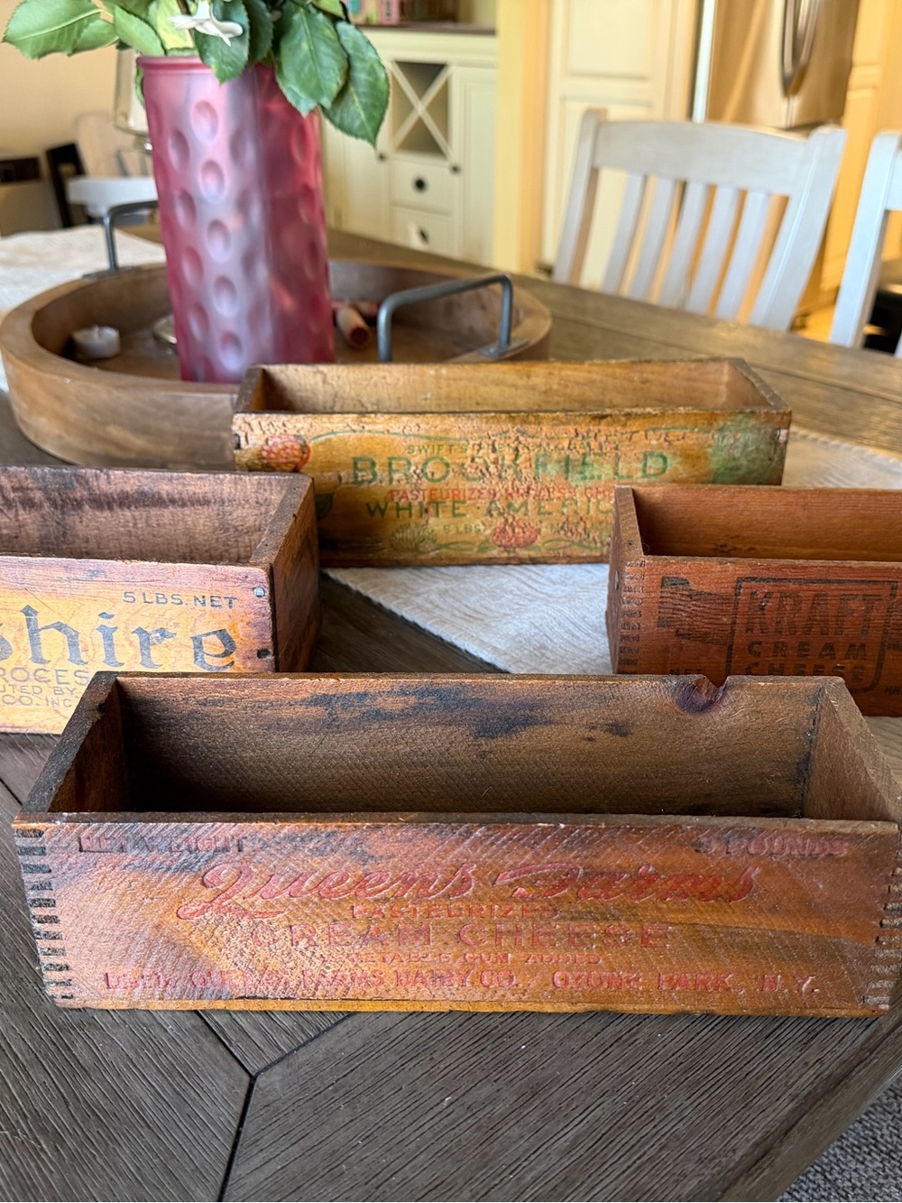 10 Vintage cheese boxes- Rustic Brown - Picture 1 of 2